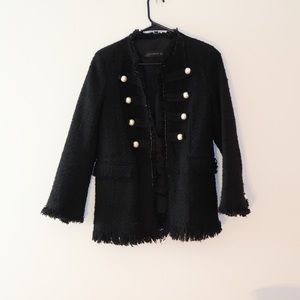 Zara Small Black Military Blazer